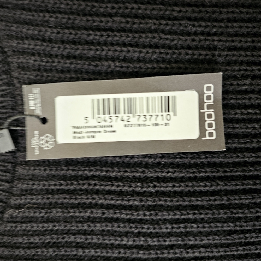 Boohoo Cozy Black Knit Sweater Dress - Picture 7 of 7
